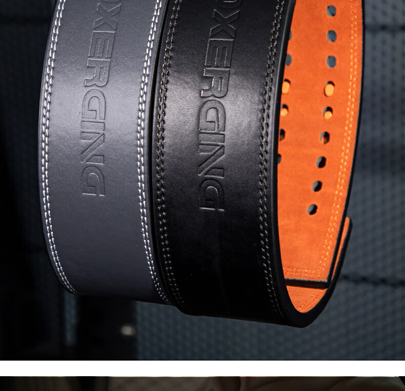 GINGPAI SPORT Professional Powerlifting Gym Belt Quick Release Squat Deadlift Leather Lever Weightlifting Support Gray M 17