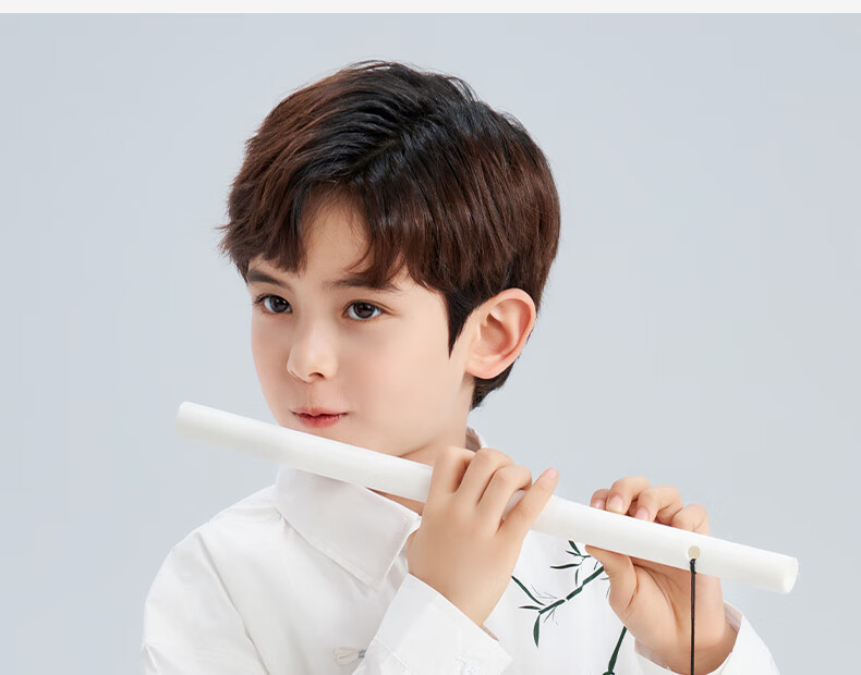 Luomeng Children's Chinese-Style Jacket, New Traditional Boys' Shirt, Versatile Spring And Autumn Bamboo Casual Shirt for Boys, White, Size 140 12