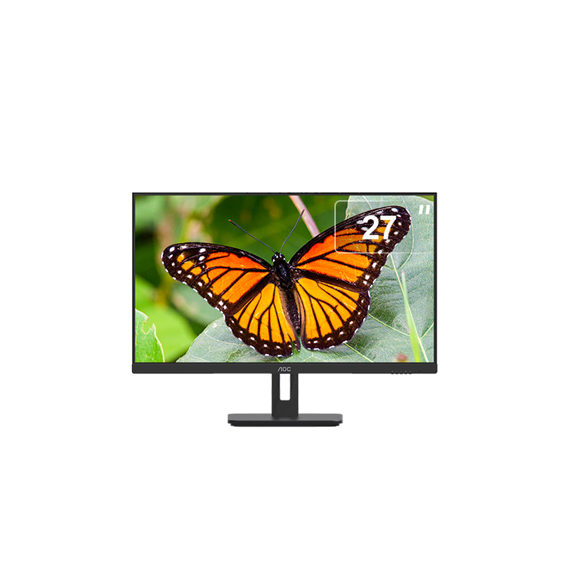 AOC Monitor, 27-Inch HD, HDMI+VGA Ports, Low Blue Light, Office Computer Display Screen, 27E12HM