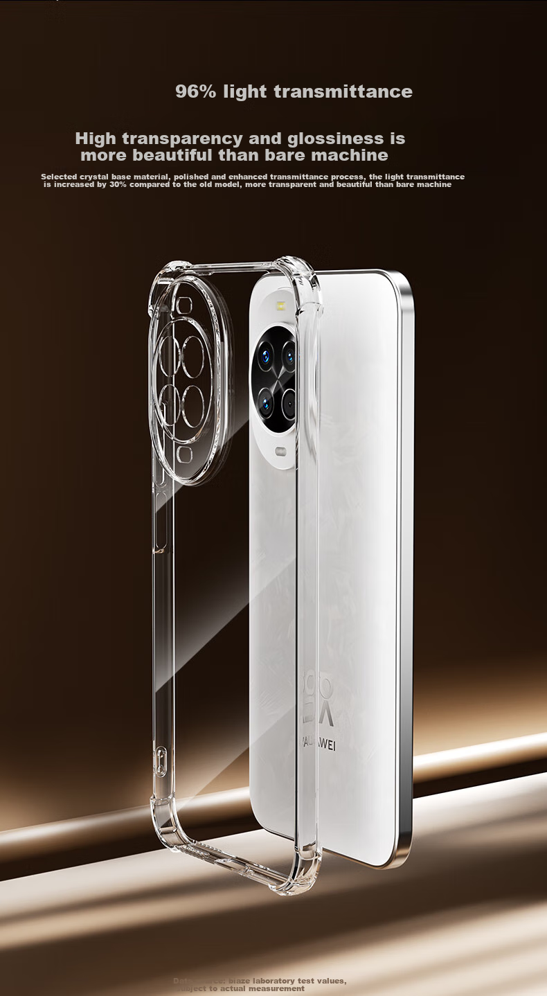 BIAZE Phone Case for Huawei Nova14Ultra, Nova14Ultra Protective Cover, Full Lens Protection with Four Corner Air Cushion Shockproof Slim Clear Transparent Soft Shell, JK936 Transparent 4
