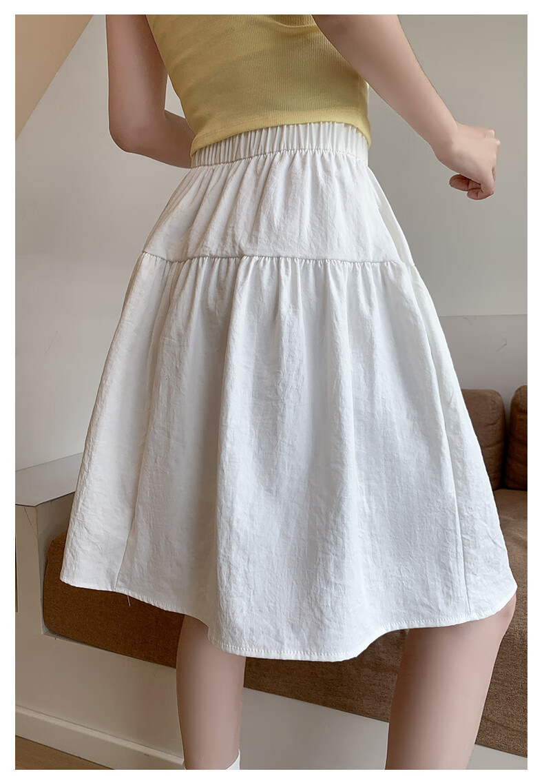 Langsha Cotton-Like Five-Point Short Skirt for Women Summer New Japanese Casual Elastic Waist A-Line Sports Umbrella Skirt 13