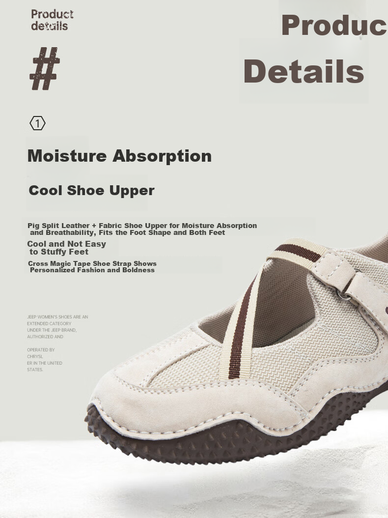 Jeep French Mary Jane Shoes for Women, Spring And Autumn Retro Casual Leather Shoes, Non-Slip Shallow Mouth Flat Single Shoes, Gray, Size 38 2