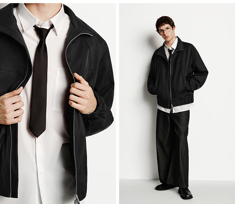 Semir Men's Loose Fit Stand Collar Jacket Youth Textured 2025 Autumn Winter Fashion Simple Top 109725108114 3
