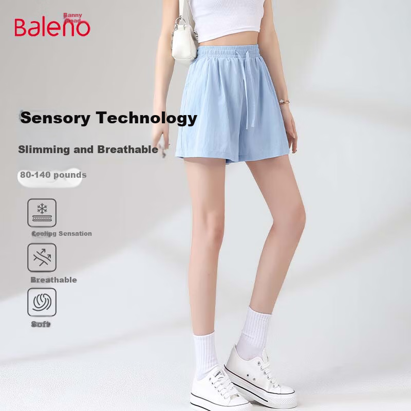 Baleno Women's Shorts, Summer 2026 Travel Casual Outfit, High-Waisted Slimming Cool-Feeling Loose Versatile Three-Quarter Pants