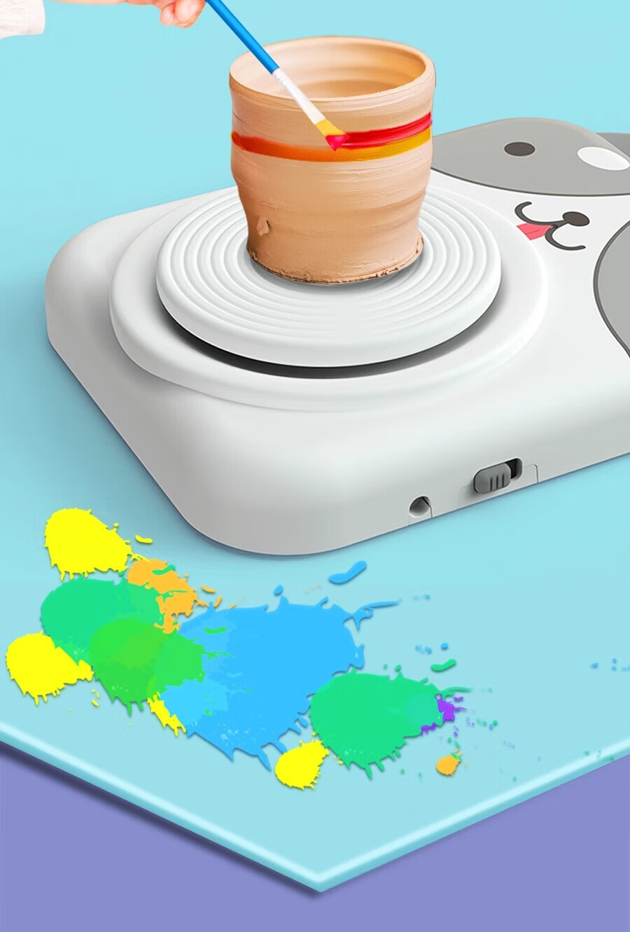 Guou Children's Pottery Machine Toy Clay Student Handcraft Tool Set for Girls Ages 4-7 Primary School Daily Gift 8