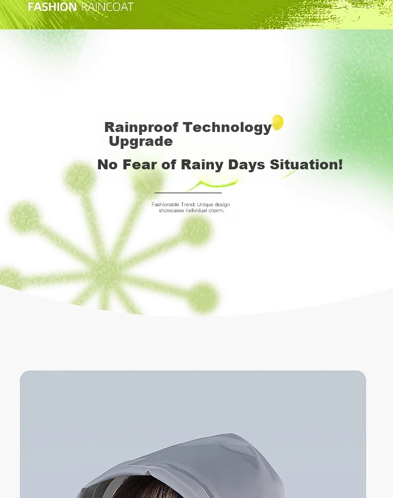 BWNK Reusable Raincoat, Adult Outdoor Long Style, for Electric Bike Riding, Thickened, Travel Wear, Portable Poncho 11
