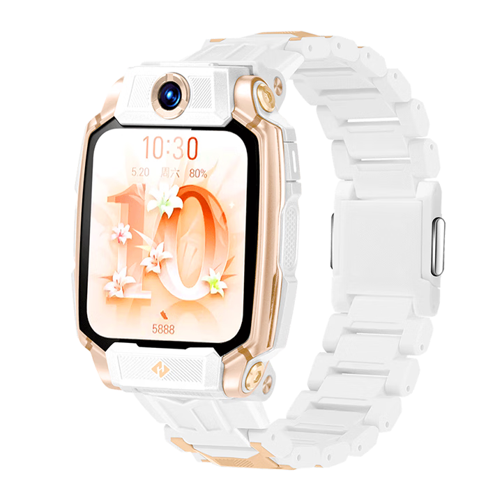 MSSM Compatible Watch Band for Xiaotiancailiao Z12/11/z10/z9/Z8A Children's Student Smartwatch, Magnetic Clasp Watchband for Z7S/Z6P/z3/D3/Q2A/z6s Frost Moon White