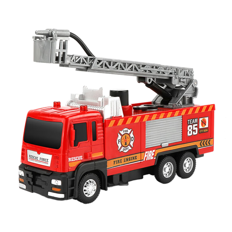 BIG TAYLOR Fire Truck Toy, Children's Toy Car Model, Birthday Gift for Boys Aged 3-6, Construction Vehicle with Water Spray And Ladder