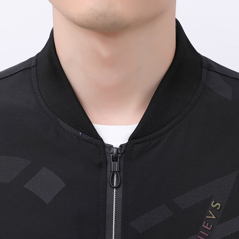 TUCANO Men's Spring Autumn Jacket Casual Baseball Collar Fashion Trendy Comfortable Black L