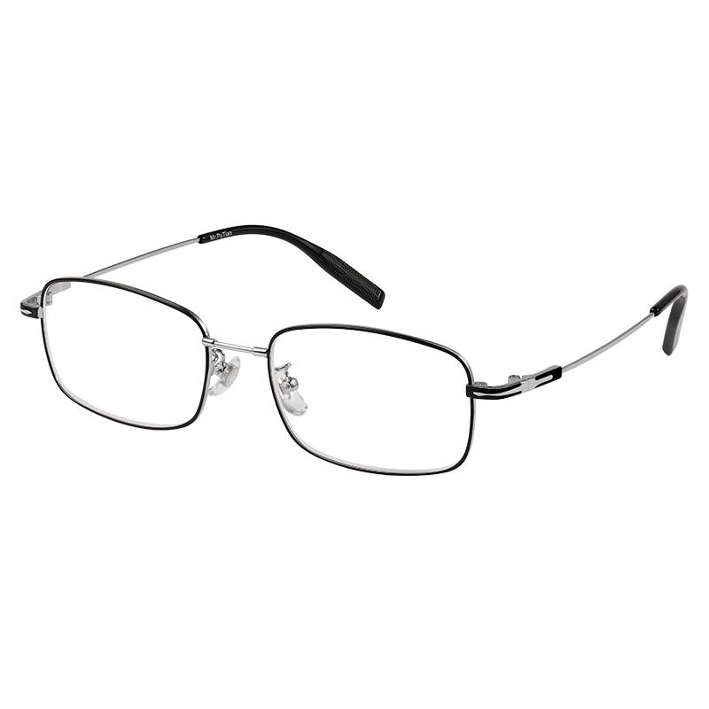 Mr. Pu Anti-Blue Light Presbyopia Glasses for Men and Women, High Definition, Imported Memory Titanium, +100 Degree, Age 40-49