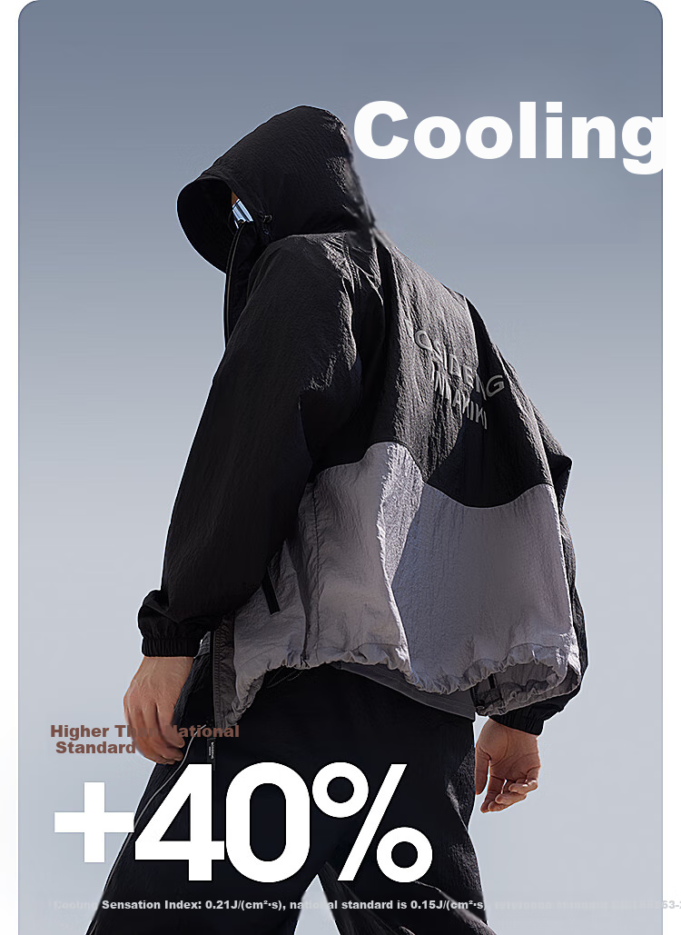 BOSIDENG Unisex Cooling Breathable Sun Protection Jacket Outdoor Fishing Sports Colorblock Couple Jacket 5