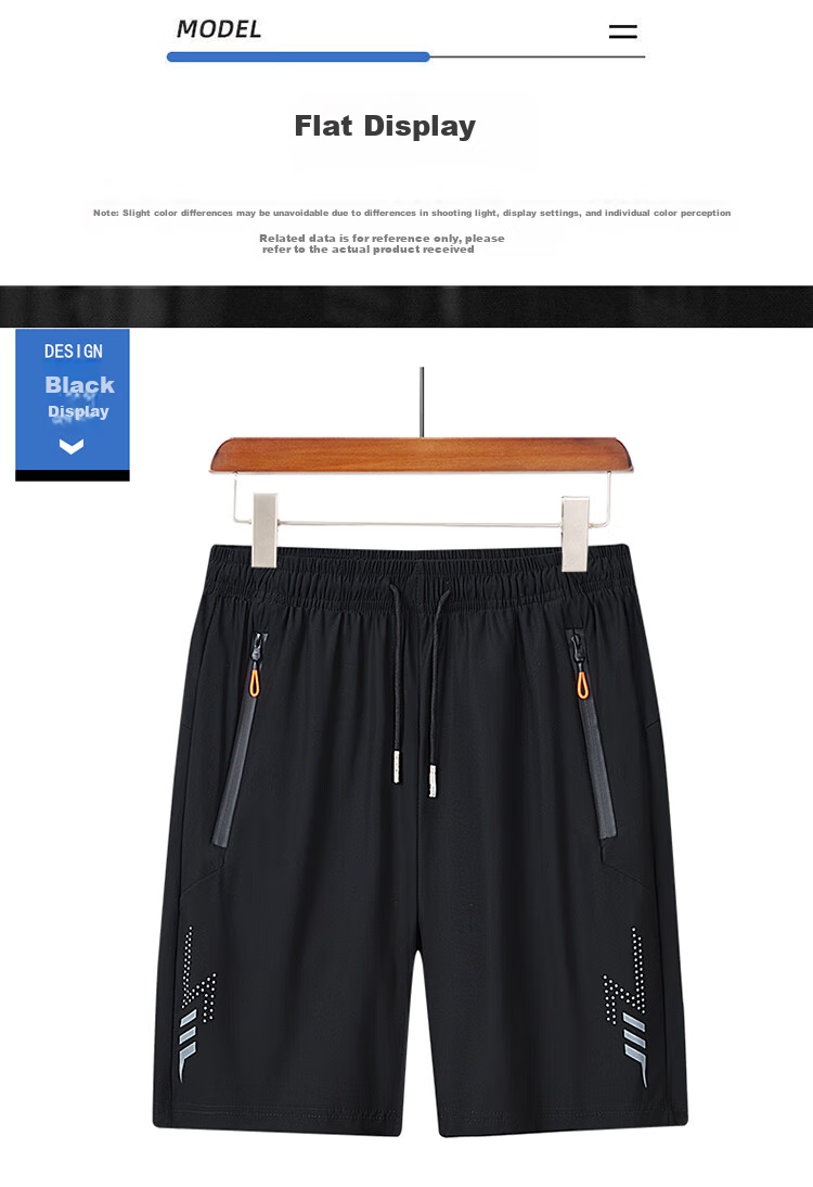 TUCANO Ice Silk Shorts for Men, Simple Casual Versatile Mid-Length Pants, Five-Point Shorts, Men's Summer Wear, Black, 2XL 9