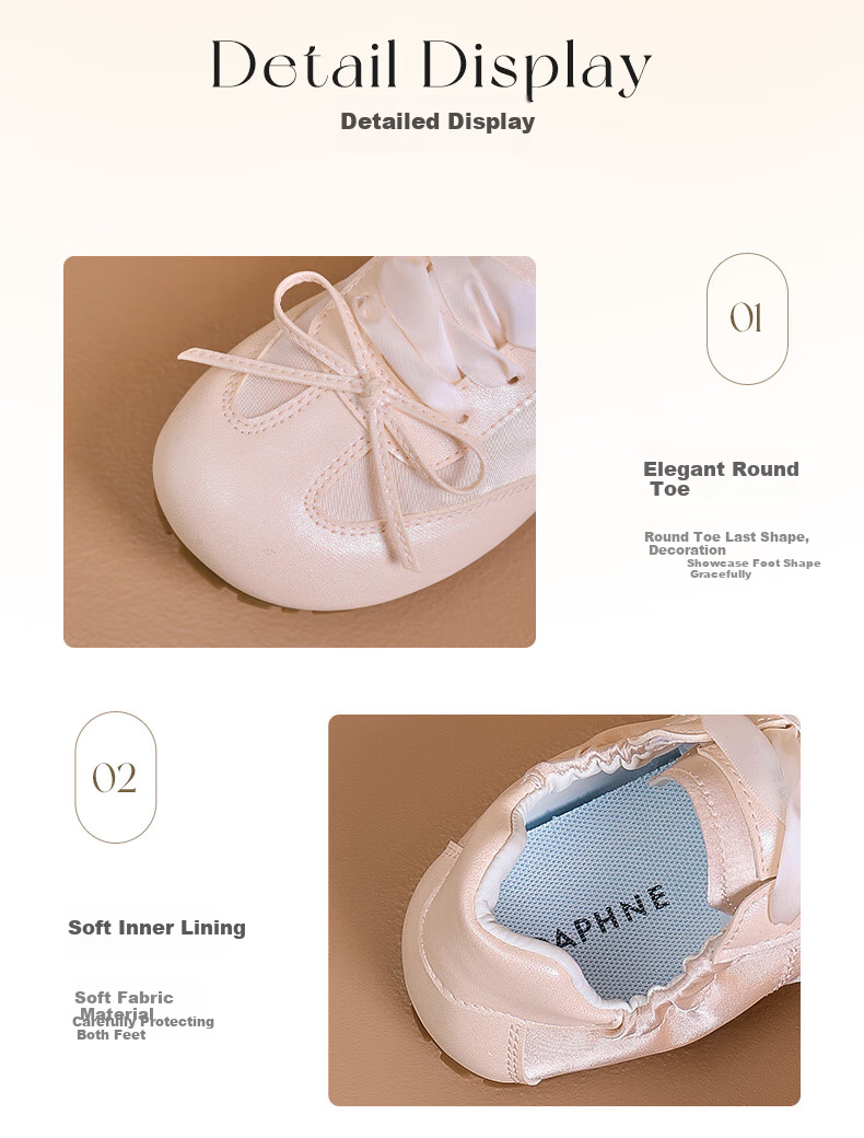 DAPHNE Pink Ballet Flats for Women, Spring 2025 Butterfly Bow Versatile Flat Comfortable Sneakers, Pink, Size 40 5