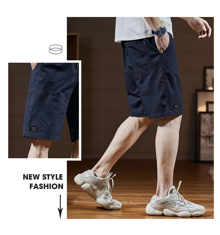 Langsha 2026 Summer New Men's Casual Shorts Loose Lightweight Versatile American Retro Style 9