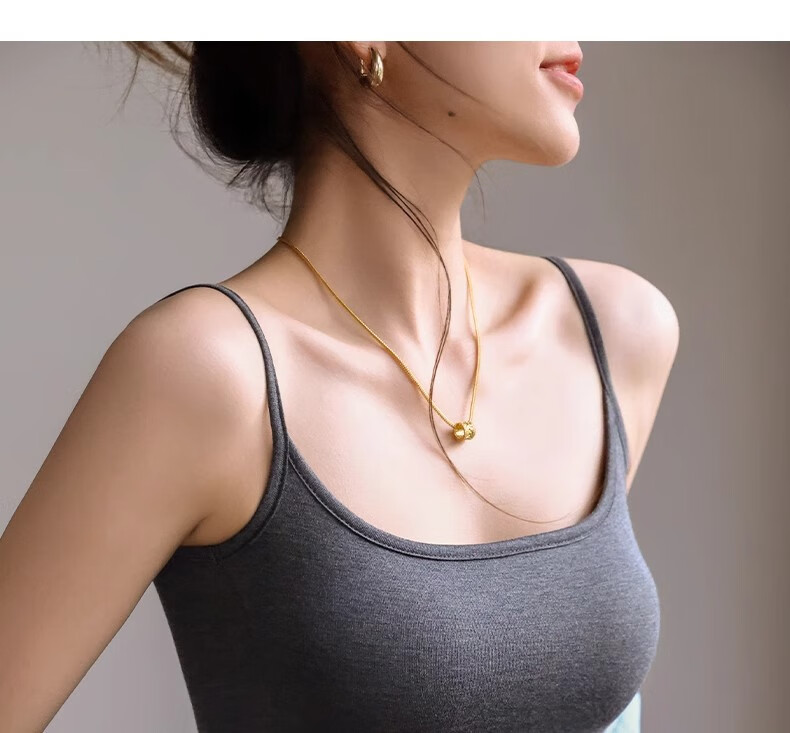 Woodpecker Comic Print Chest Padded Sleeveless Tank Top for Women Summer 2025 New Inner Wear Dark Heather Gray L 28