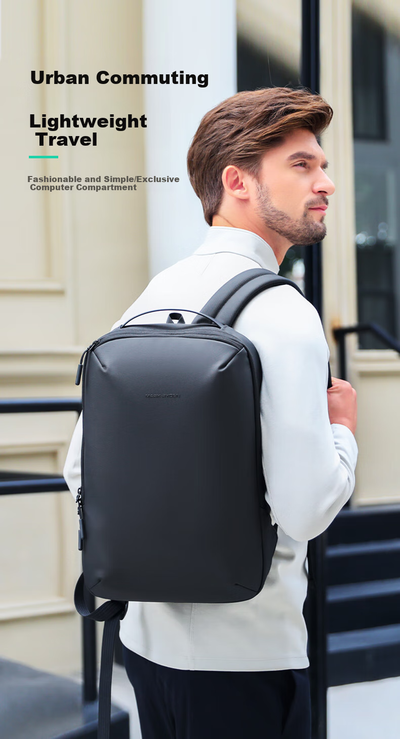 MARK RYDEN Laptop Backpack, Business Travel Bag for Commuting, 15.4-Inch Notebook Backpack, School Bag MR2408 Elegant Black 1