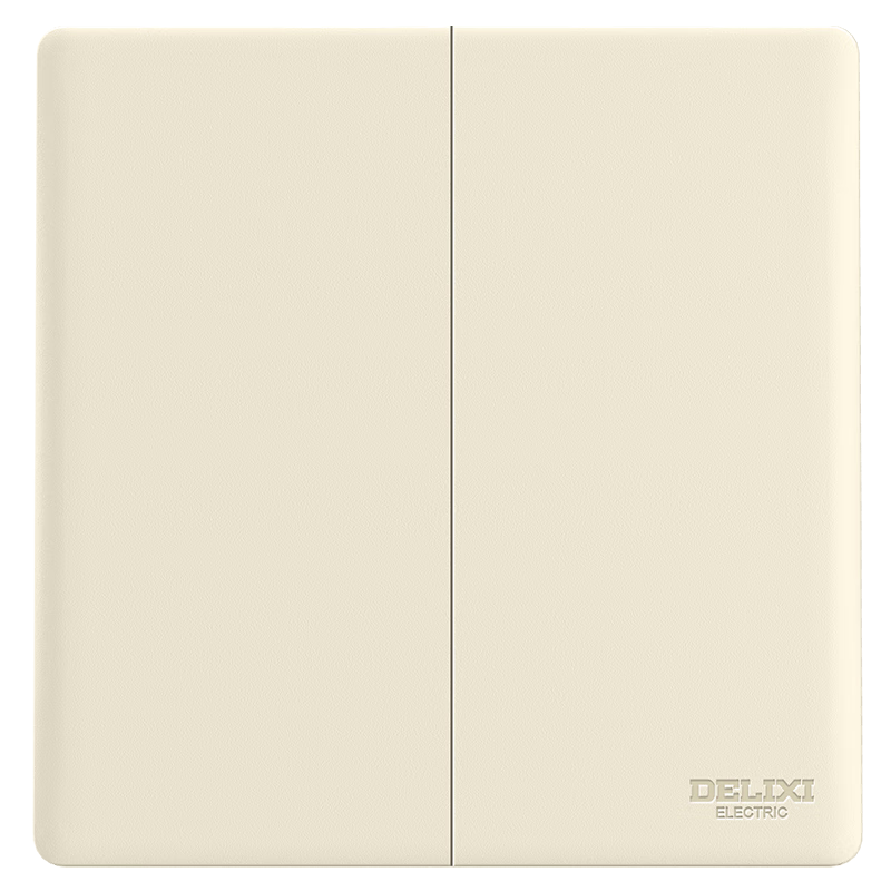 DELIXI Switch Socket CD806 Matte Frosted Cream Style Large Panel Two-Gang Multi-Control Silver Osmanthus Yellow