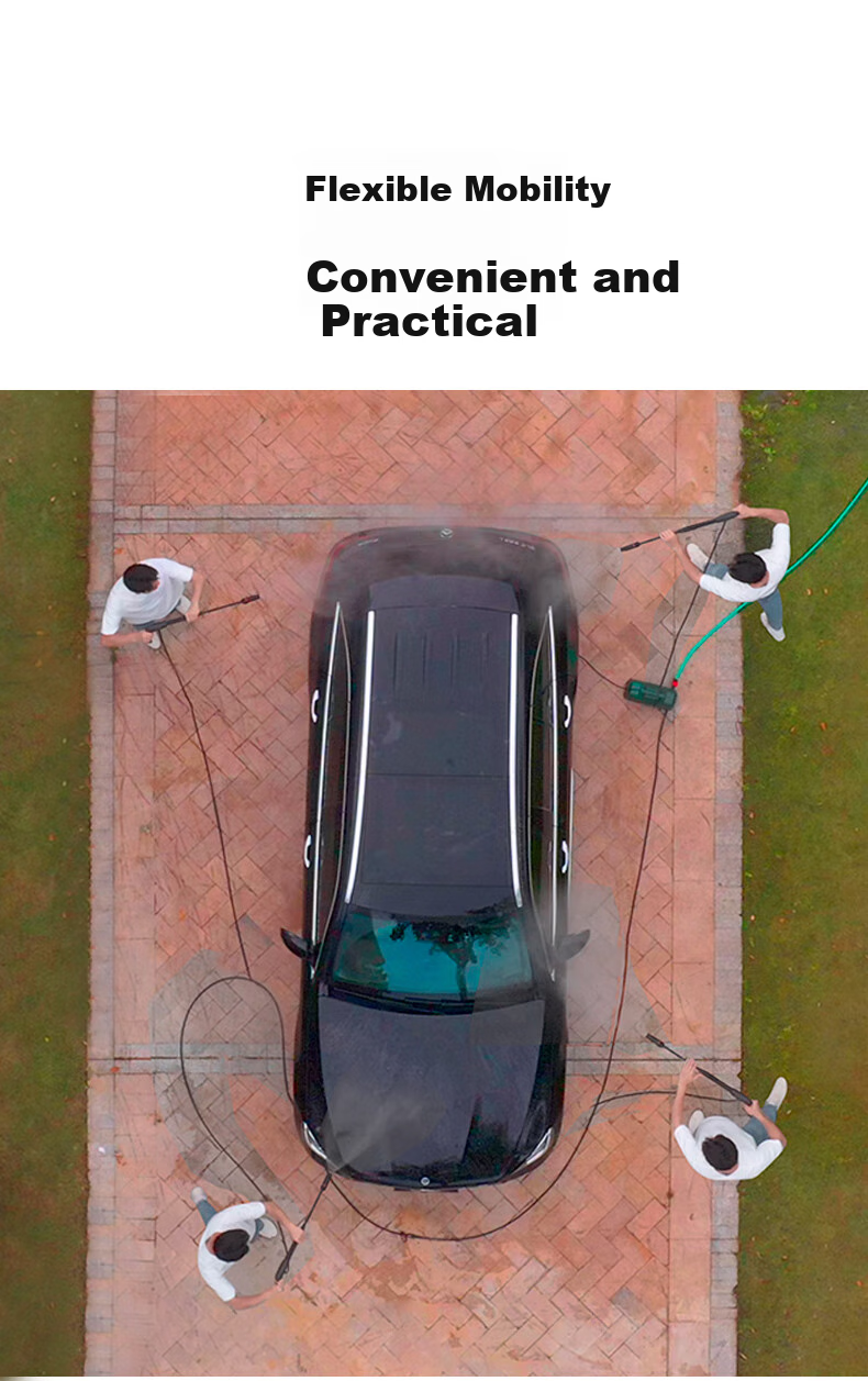 BOSCH EA100 Car Wash Machine High-Pressure Washer 220V Small Household High-Pressure Water Gun Water Pump Portable Device High Power 22