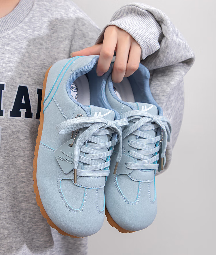 Huili Spring Women's Shoes, White Sneakers, Fashionable Versatile Dexun Shoes, Ladies' Skateboard Shoes 4395Z, Light Blue, Size 37 3