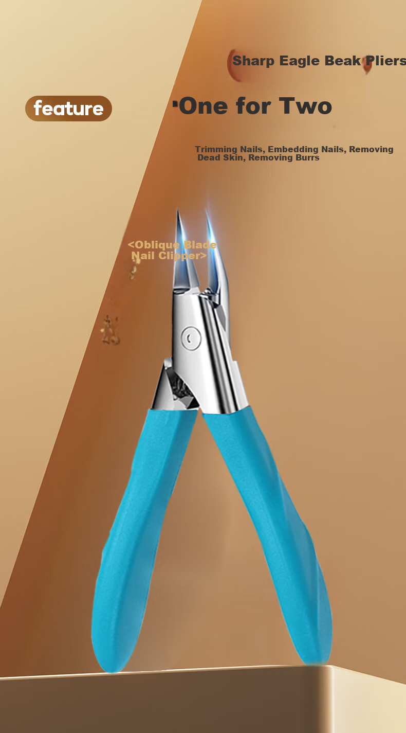 Huanlinkai Ingrown Toenail Specialized Nail Clipper, Pedicure Tool, Eagle Beak Pliers, Ingrown Toenail Scissors, Stainless Steel Nail Care Tool 3