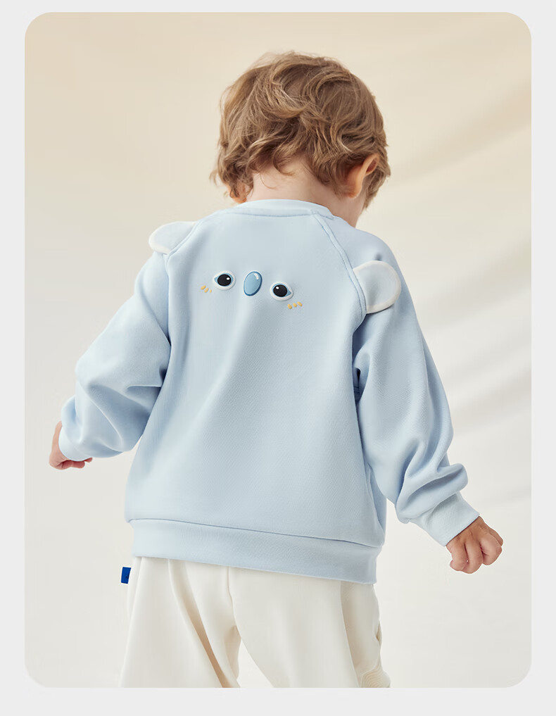 Babycare Camellia Baby Sweatshirt Spring and Autumn Long Sleeve Kids Sports Top Cloud Pink 120 12