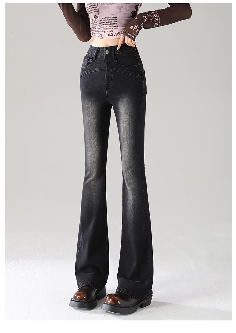 Jeanswest Women's Spring Summer Loose Slim Fit Stretchy Cement Gray High Street Straight Leg Cigarette Pants Cement Gray XL 9