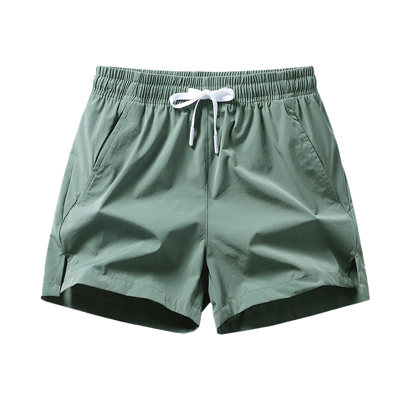 Jeanswest Ice Silk Shorts for Men, Summer Lightweight Versatile Elastic Sports Casual Pants, Loose Quick-Dry Cool Beach Shorts for Me