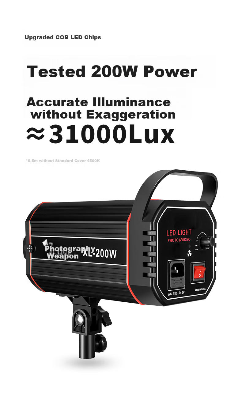 Hakutatz XL-200W Softbox Kit, Live Streaming Fill Light, Professional Photography Lighting, Continuous Soft Sunlight Lamp, Children's Photo And Video Portrait Light, Streamer Clothing Light Box Equipment 6