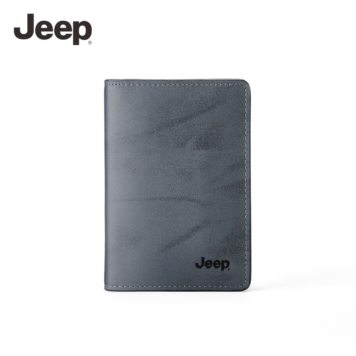 JEEP Men's Card Holder Gift Box, Top-Grain Leather Wallet with Multiple Card Slots, Birthday Gift