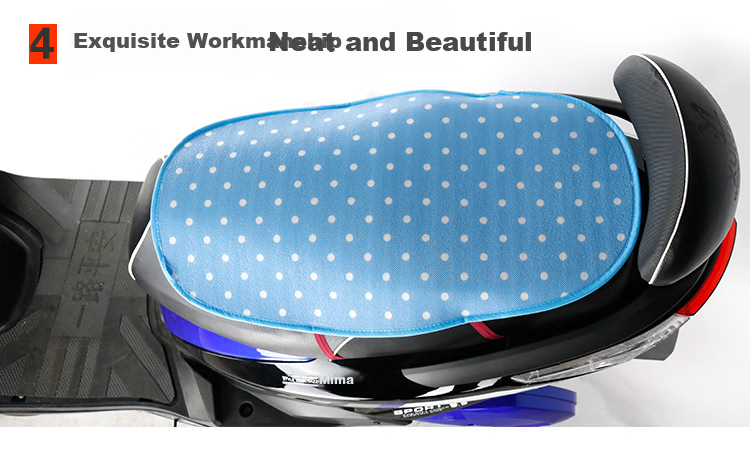 Adandyish Motorcycle Sun Protection Seat Cushion, Electric Bike Sun Protection Seat Cushion, Universal Heat Insulation Sunshade for Electric Scooters, Random Floral Patter 8