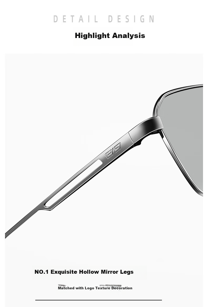 CAPONI Photochromic Polarized Sunglasses for Men, Driving-Specific Night Vision Glasses, Day And Night Use, UV Protection, Sun Protectio 9