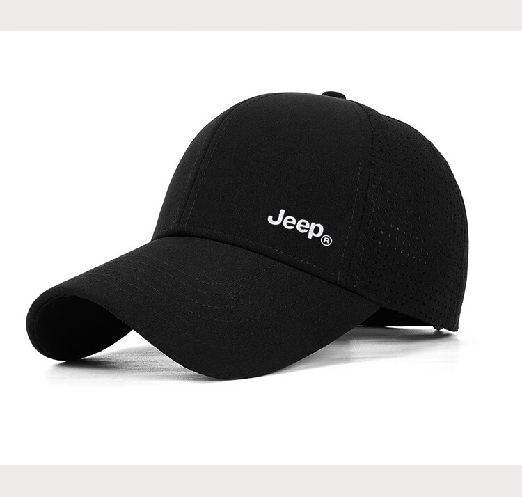 JEEP Baseball Cap for Men, Large Head Circumference, Outdoor Breathable Visor Cap, Sun Hat for Men And Women, Black 6