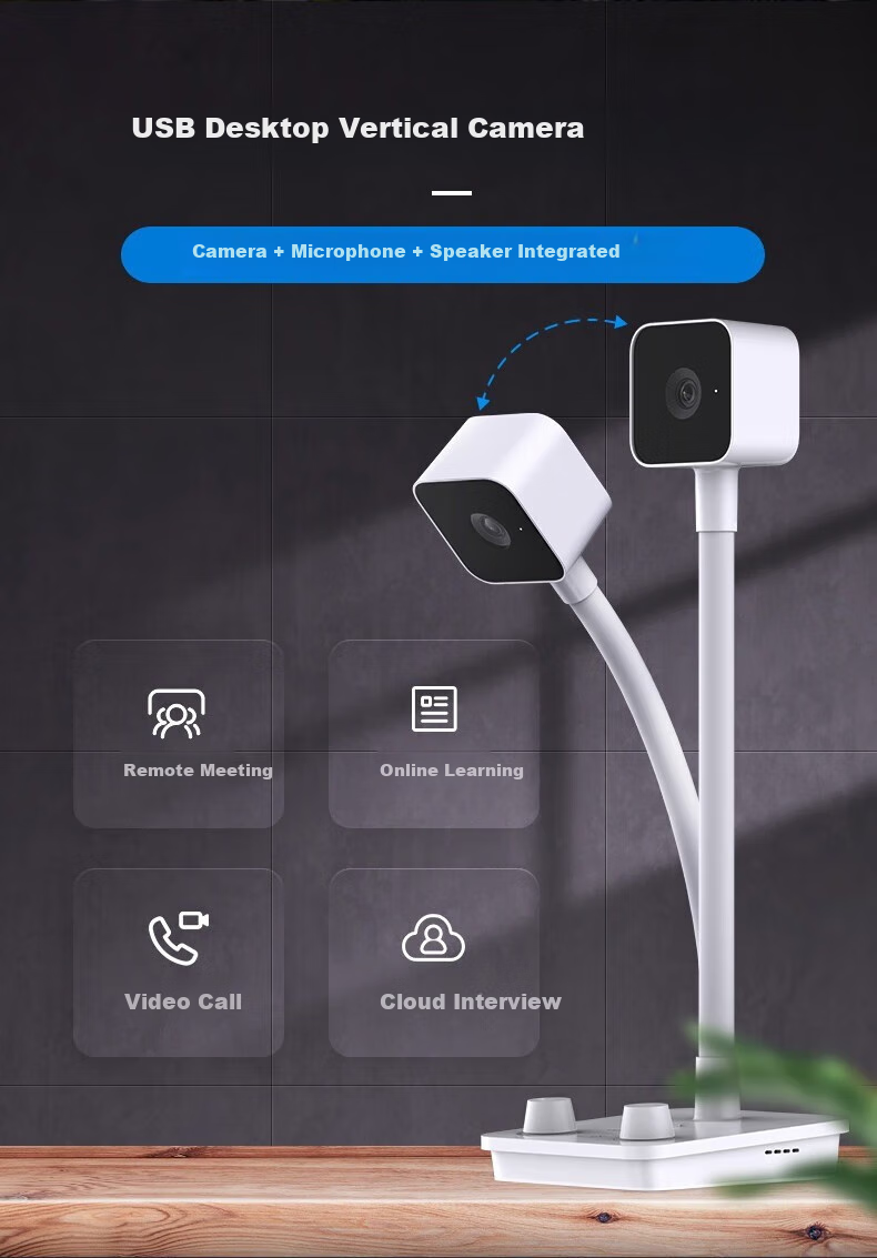 HIKVISION Computer Webcam 2K Ultra HD USB Auto Focus Built-In Microphone Speaker Online Classes Home Live Streaming Video Conferencing Laptop Chat E24Sa 1
