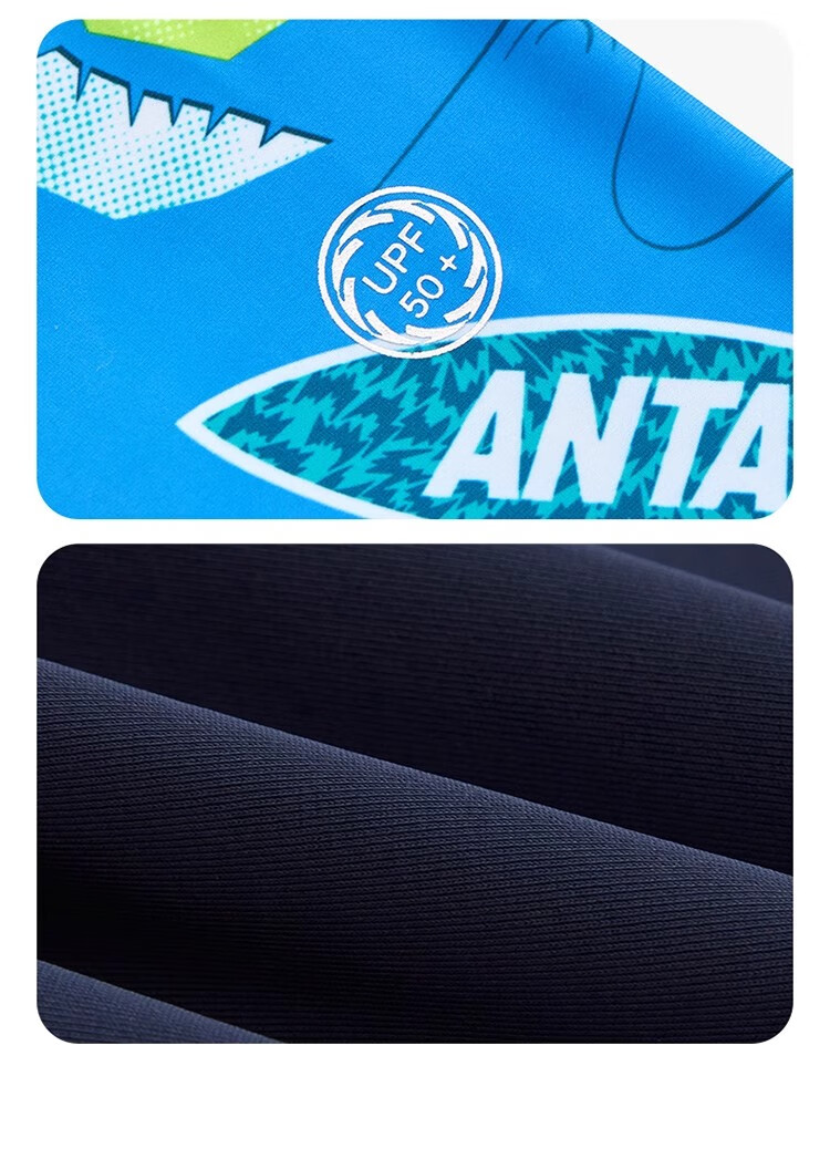 ANTA Kids Boys 2025 New Long Sleeve One-Piece Swimsuit Youth Children's Beach Sun Protection Quick-Dry Swimwear 11