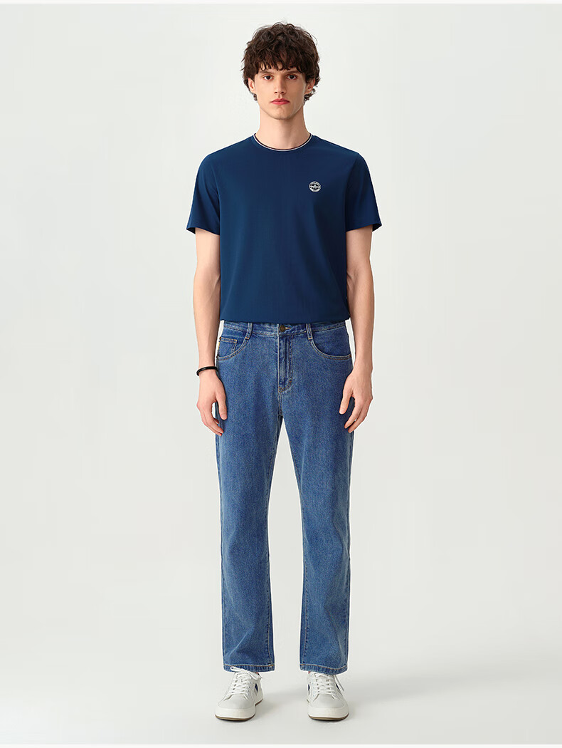 Texwood Apple Standard Straight-Leg Stone-Washed Vintage Casual Jeans, Blue, Size 30 6