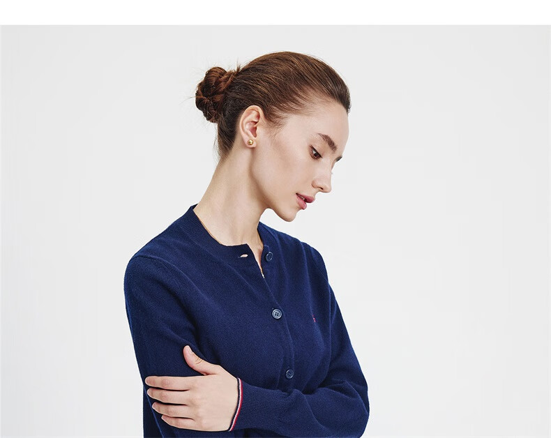 Navy Sail Italy Small Sailboat Women's Knitwear 100% Wool Cardigan Sweater Jacket 2334092021 Blue S 16