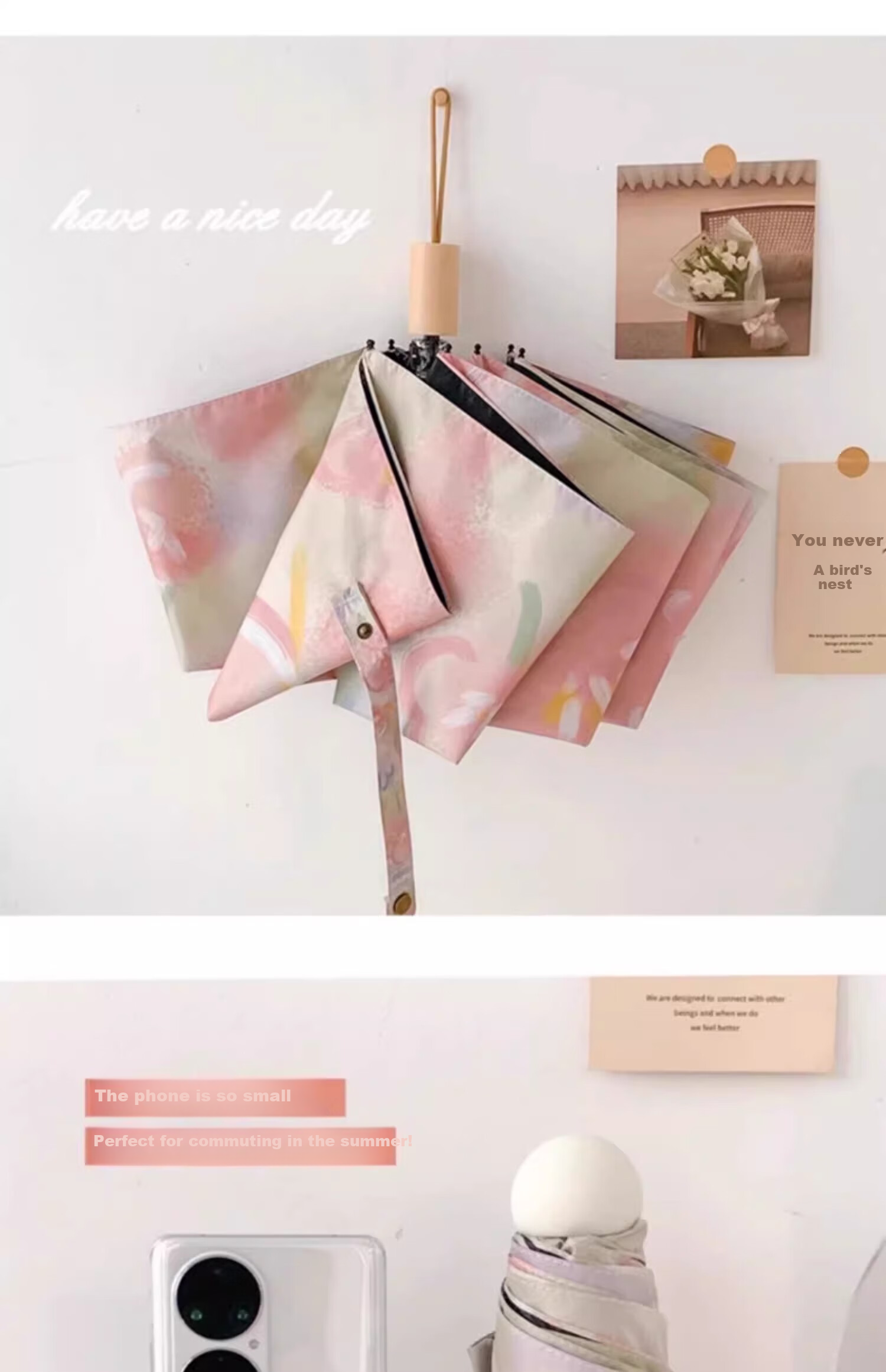 BAHAINIAO Sun Umbrella, Automatic for Both Rain And Shine, Heat-Resistant Rain Umbrella, Sunshade, Convenient UV Protection, Foldable, Automatic 6