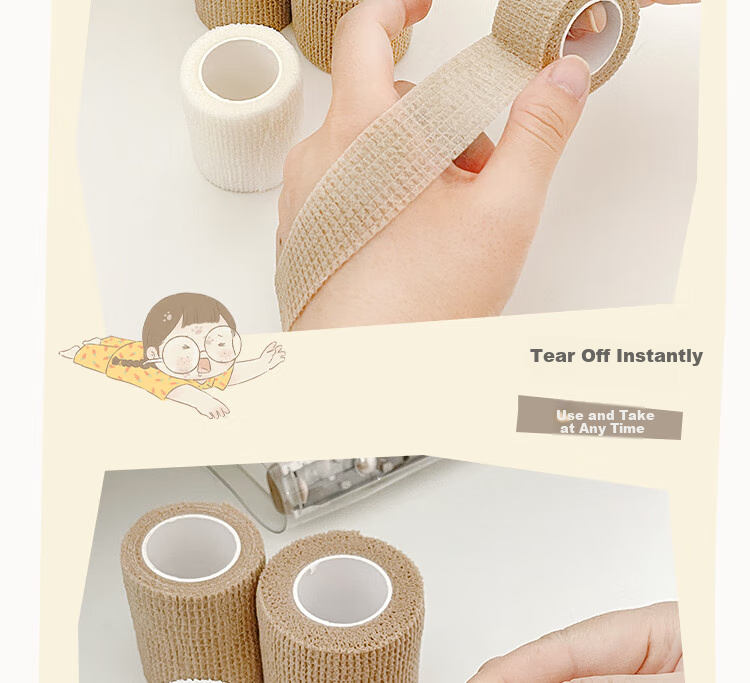 Sannianerban Simple Finger Protector Bandage Set, Student Writing Finger Wrap, Wrist Protection Sleeve, Anti-Friction Anti-Knot Self-Adhesive Wristband 6