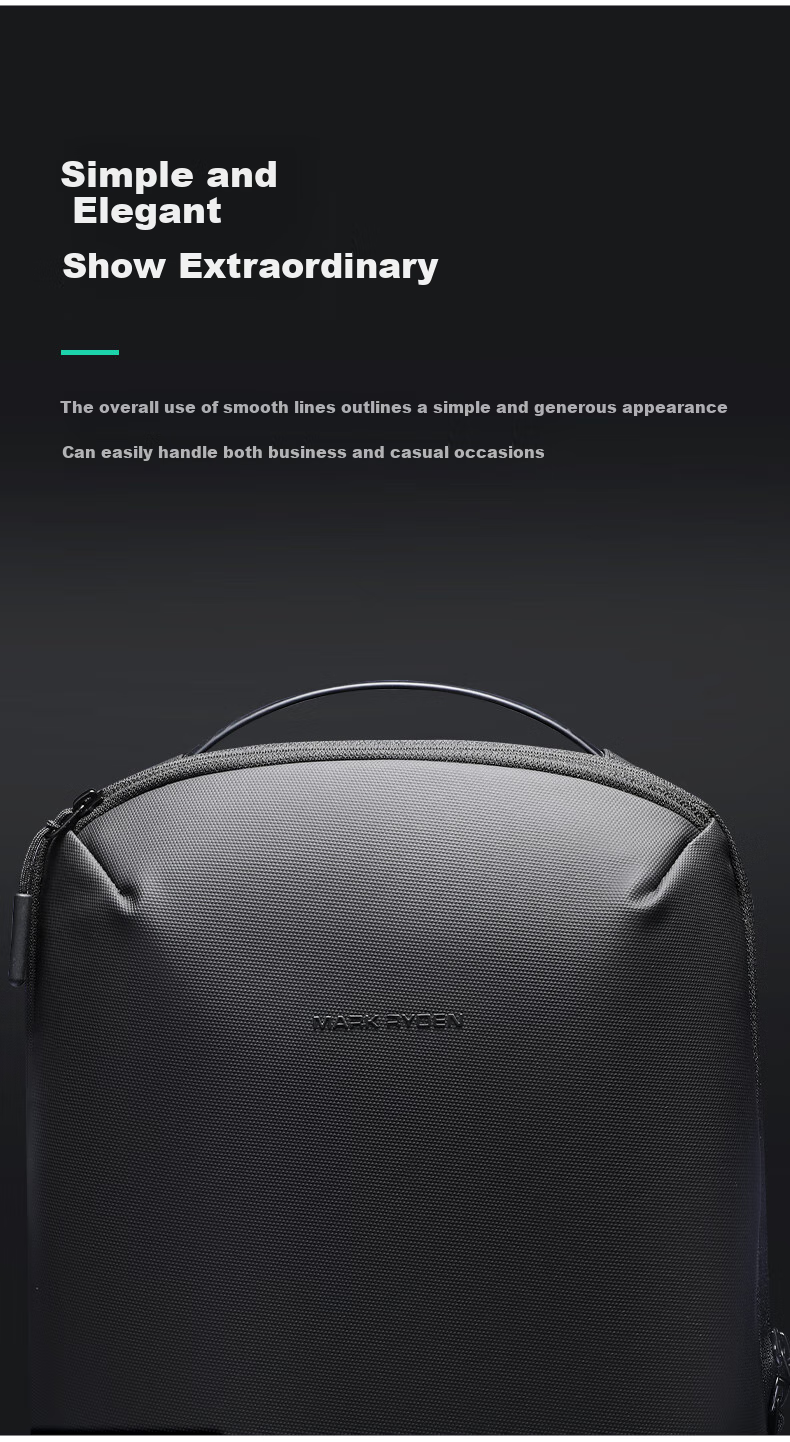 MARK RYDEN Laptop Backpack, Business Travel Bag for Commuting, 15.4-Inch Notebook Backpack, School Bag MR2408 Elegant Black 4