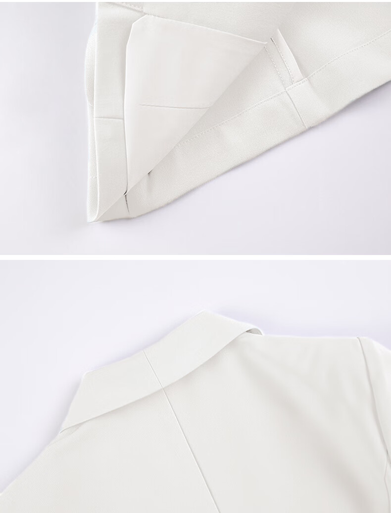 ROEYSHOUSE Women's Professional High-End Spring Suit Slim Fit Short Blazer 09363 White S 12