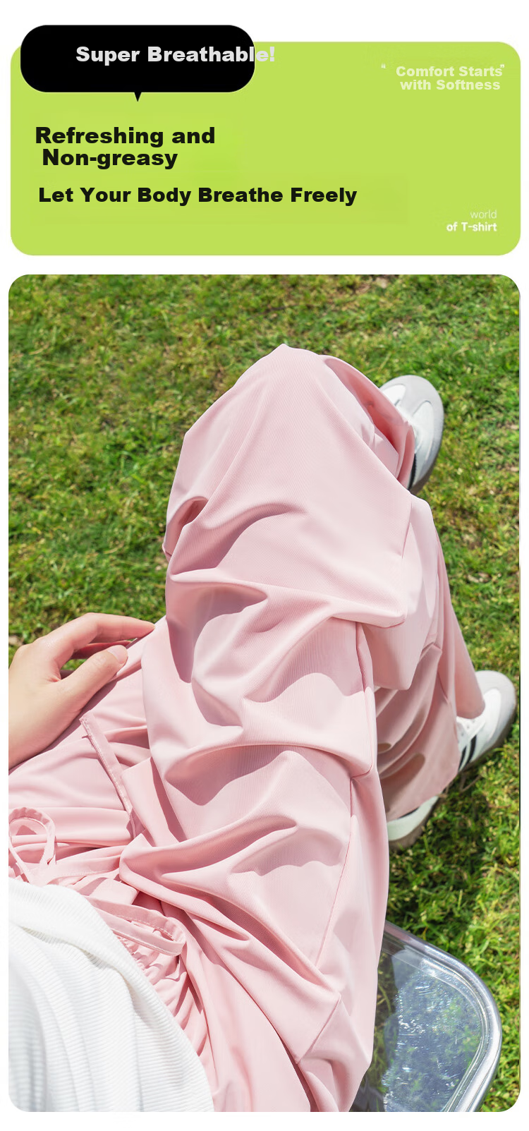 Baleno Women's Ice Silk Sun Protection Pants Summer Thin High Waist Draped Straight Wide Leg Casual Loose Trousers 8
