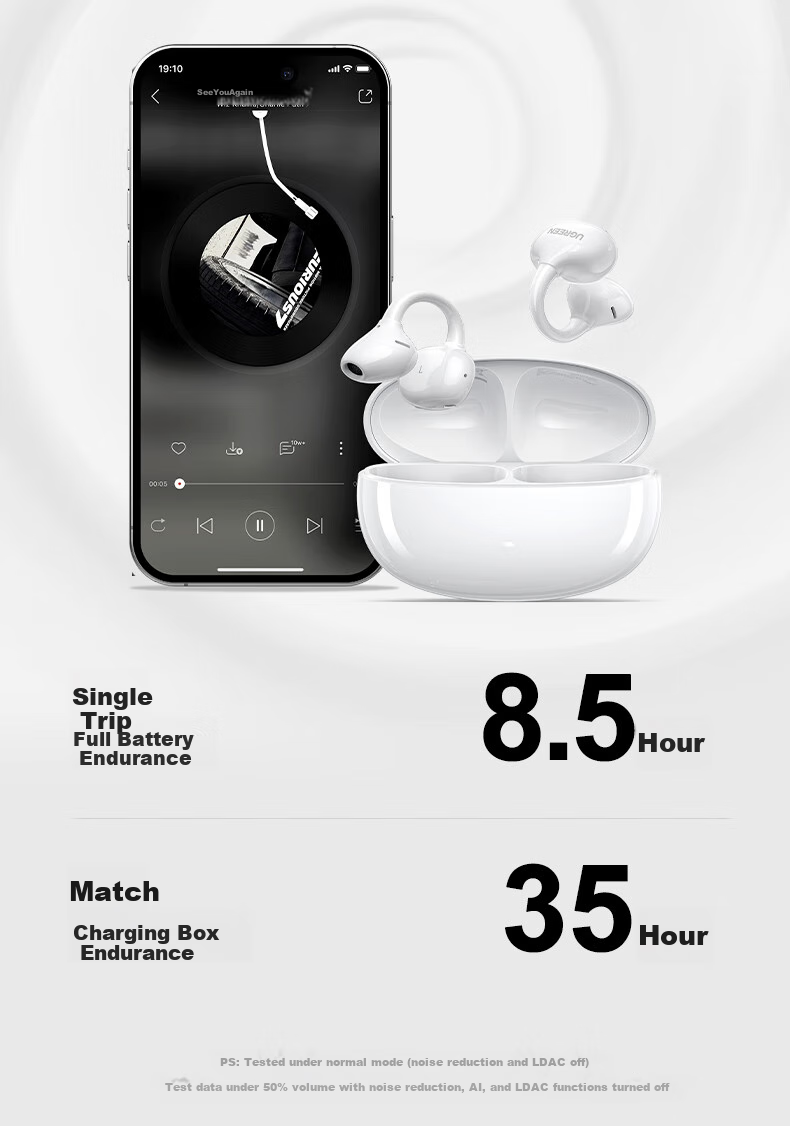 UGREEN Bluetooth Earphones S8 Clip-On Active Noise Cancelling Open Bone Conduction Concept Sports Commuting Wireless Gaming AI Translation Earphones for Apple Huawei Xiaomi 29