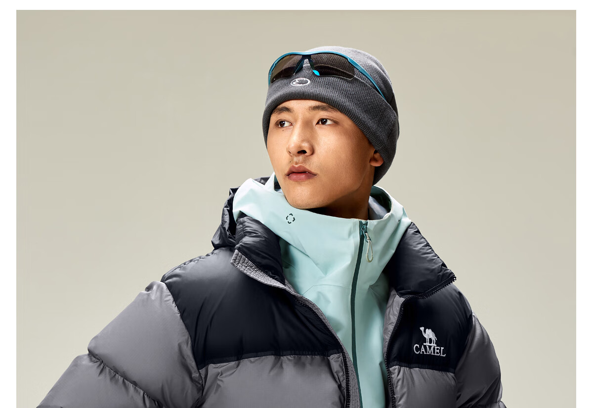 CAMEL Huoyanshan 2.0 down Jacket for Men, Winter New Style, Thickened Warm Puffer Coat, Short Outerwear M13CR07066E 14