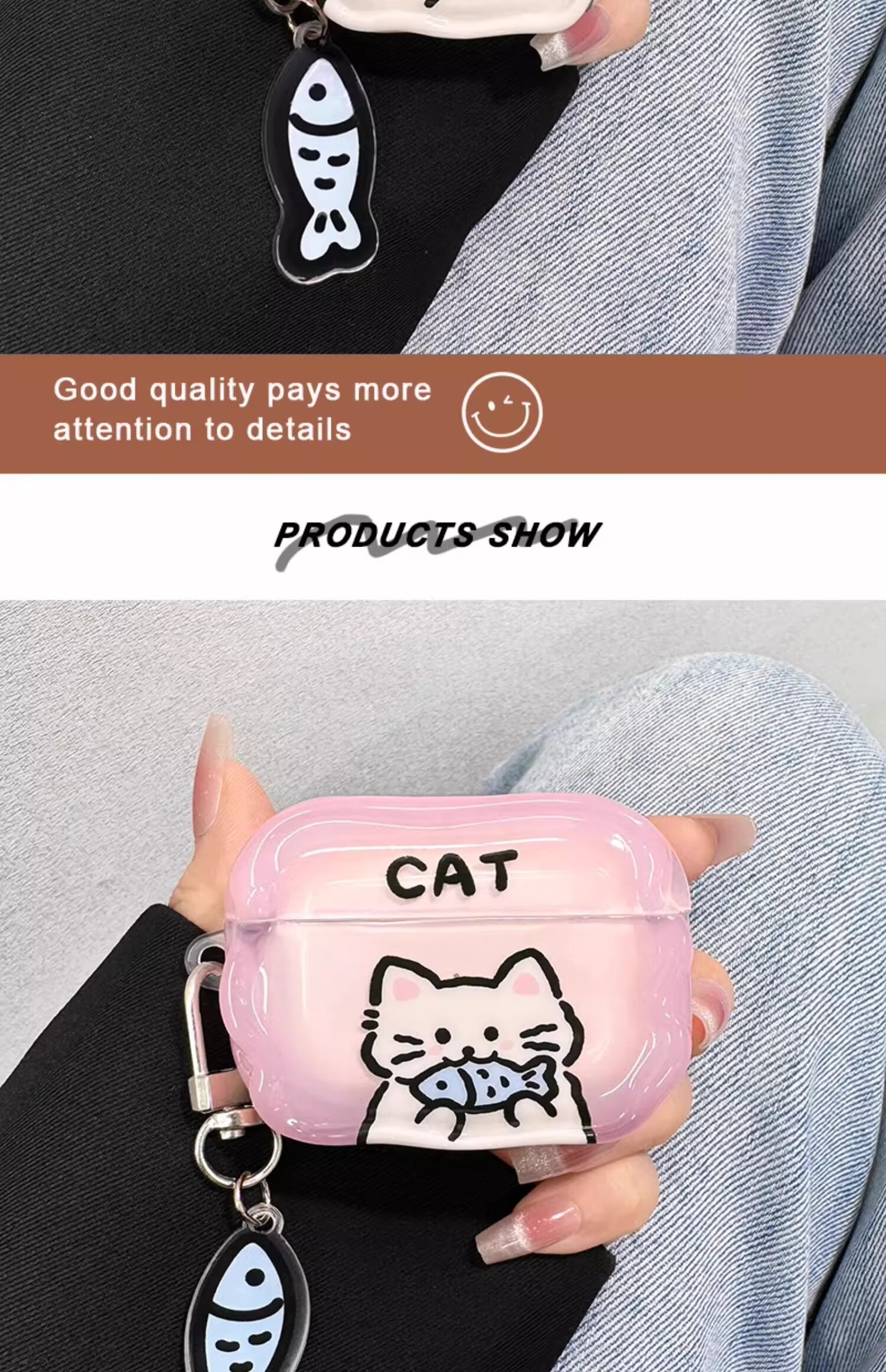Beiyipin Compatible with AirPods 1/2 Generation, Cute Dog And Cat Couple Apple Wireless Bluetooth Earphone Case, AirPods 4 New Model Earphone Cover, Silicone Shockproof Third-Generation Protective Case 1