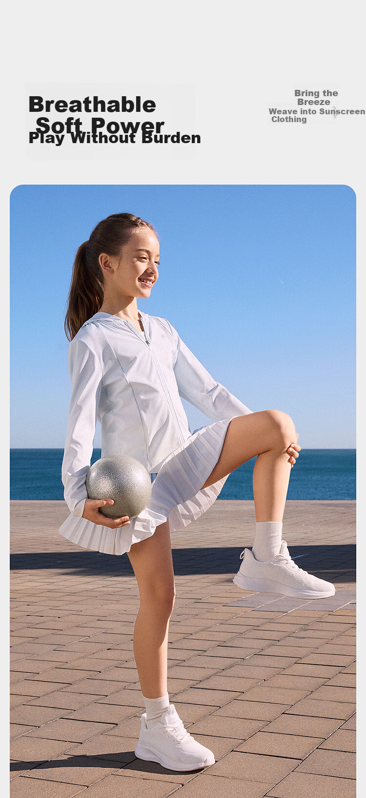 BOSIDENG Summer National Standard Original Yarn Sun Protection Clothing for Girls, UPF100+ UV-Resistant Trendy Outdoor Travel Jacket 4