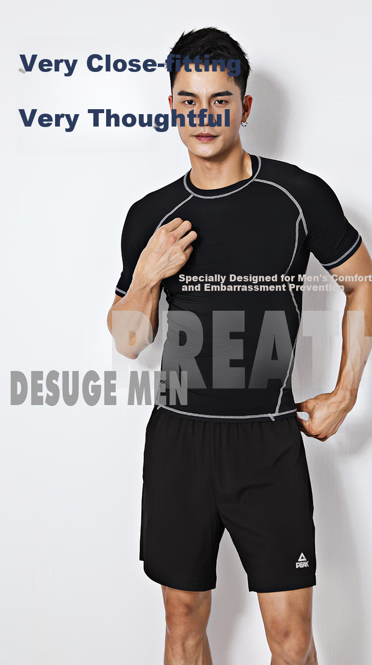 PEAK Men's Shorts, Summer Sports Pants, American-Style Casual Shorts for Men, Outdoor Breathable Quick-Dry Running Training Five-Point Shorts 3
