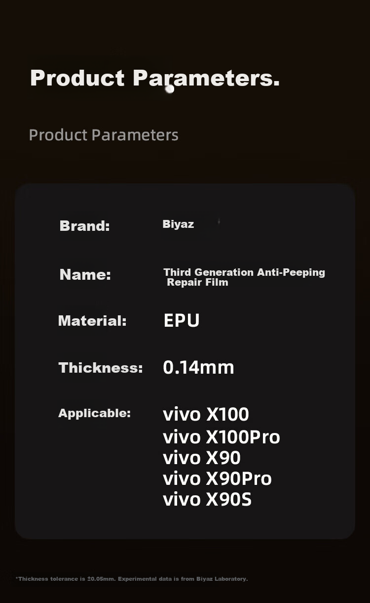 BIAZE [Ultra-Fast Repair Anti-Peeping 2 Pieces] Suitable for Vivo X100/Pro/SPro Hydrogel Soft Film, X90/pro/s Phone Screen Protector, Non-Tempered Glass Anti-Spy Anti-Fingerprint JM181 7