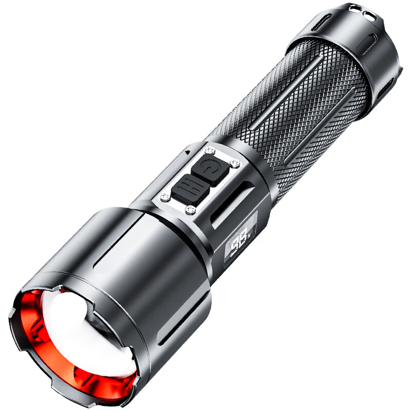 SHENYU Flashlight with Strong Light, Long Battery Life, Rechargeable, Ultra-Bright, for Military Patrol, Home Use, Emergency, Outdoor Survival, 200000 Lumens