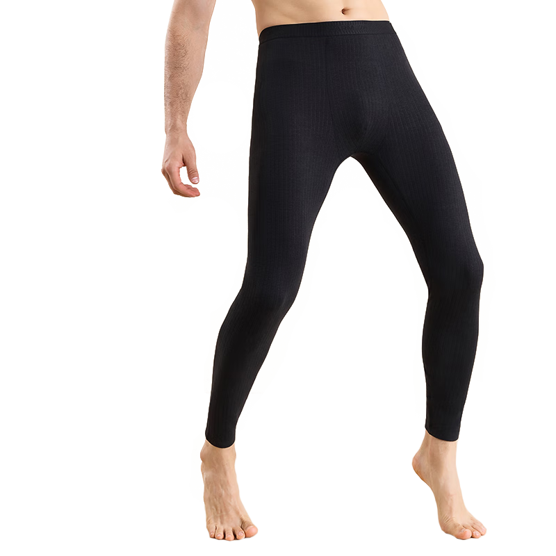 LangSha Men's Thermal Pants Warm Ginger Wool Silk Antibacterial Heating Autumn Trousers Cold-Resistant High Elasticity Underwear Cotton Pants
