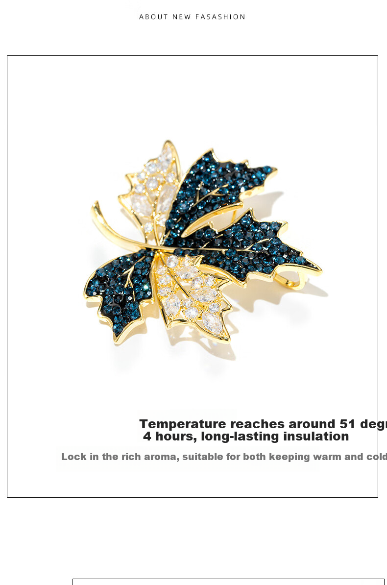 Qlady Maple Leaf Brooch, High-End Women's Brand, Light Luxury Suit, Anti-Exposure Pin, Scarf Buckle, Mid-Autumn Festival And Birthday Gift 8